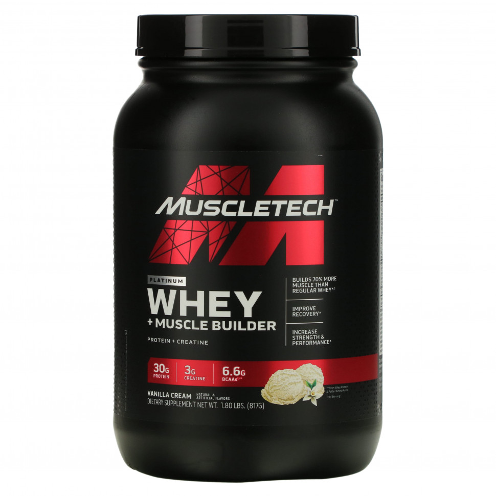 ������ ������ MuscleTech, Platinum Whey + Muscle Builder, ��������� ����, 817 � (1,8 �����)  IHerb (������) ����