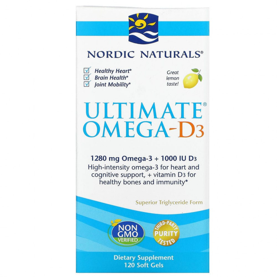 ������ ������ Nordic Naturals, Ultimate �����-D3, �� ������ ������, 1000 ��, 120 ������  IHerb (������) ����