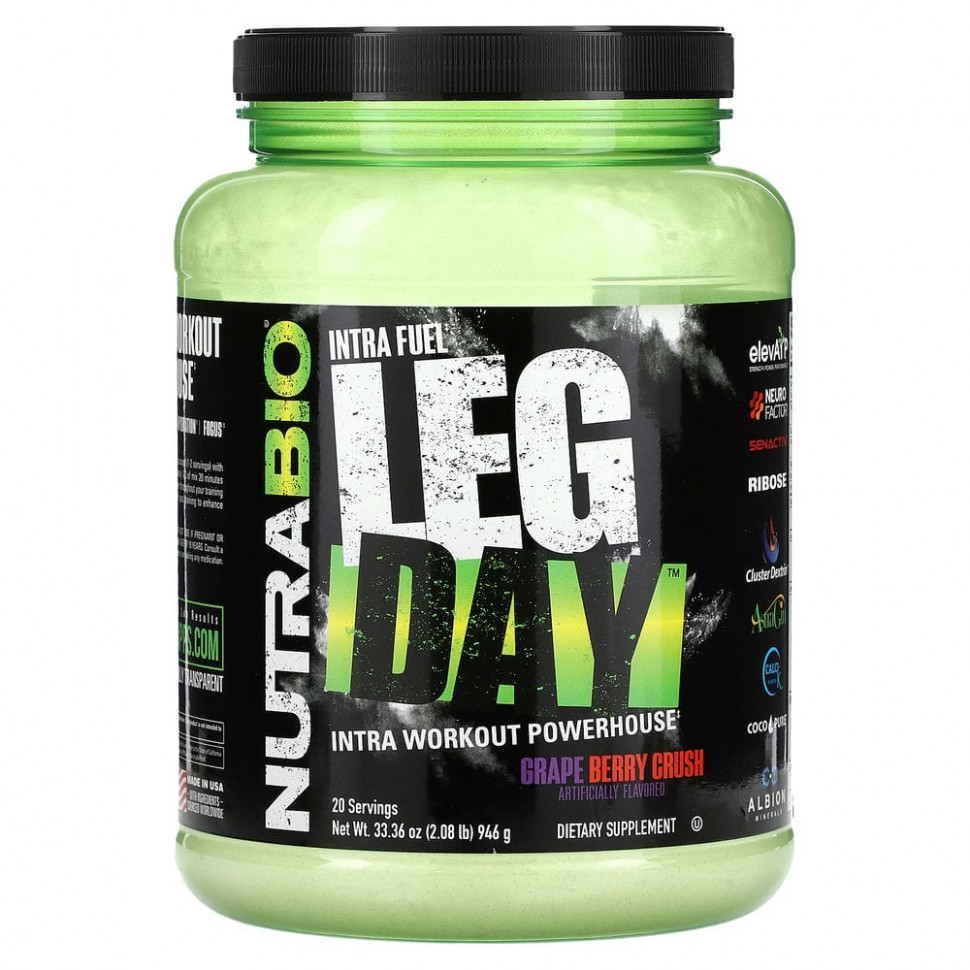  Nutrabio Labs, Intra Fuel Leg Day, Grape Berry Crush, 946  (2,08 )    -     , -, 