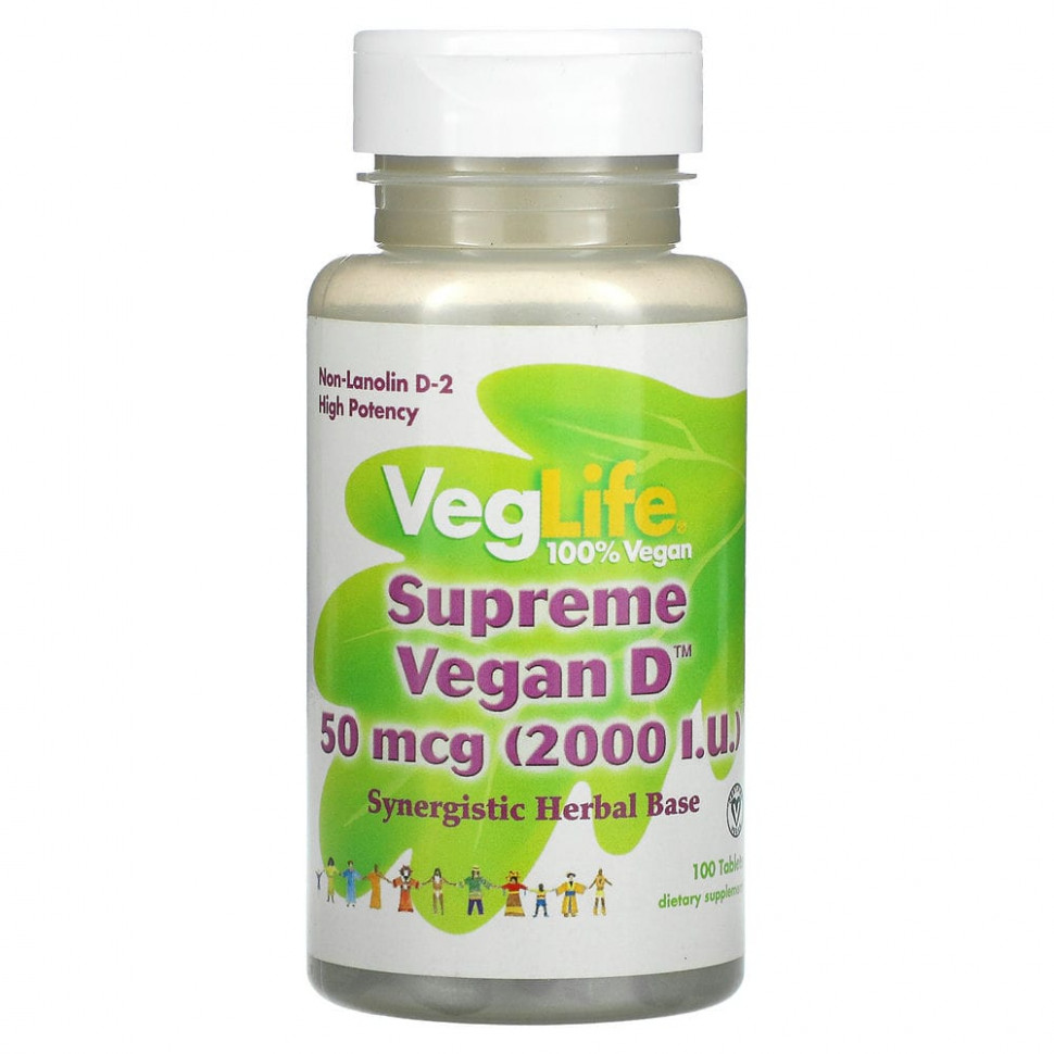 ������ ������ VegLife, Supreme Vegan D, 2000 ��, 100 ��������  IHerb (������) ����