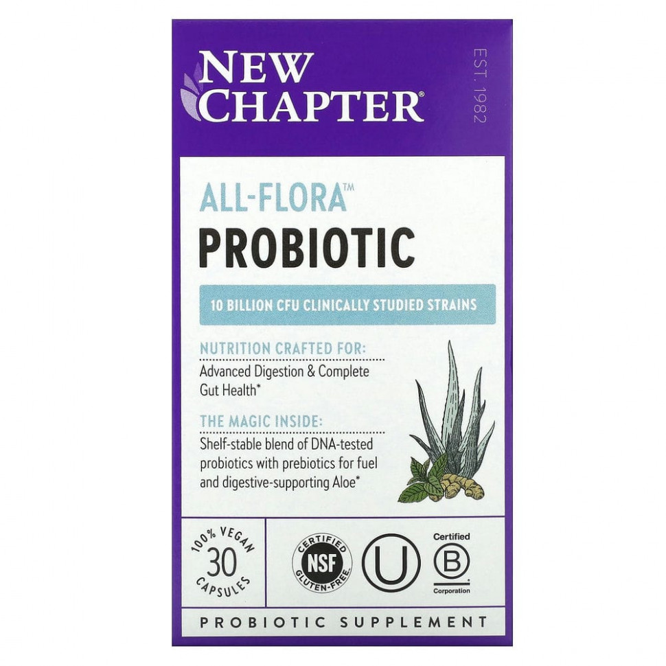  New Chapter, Probiotic All-Flora, 30 Vegan Capsules    -     , -, 