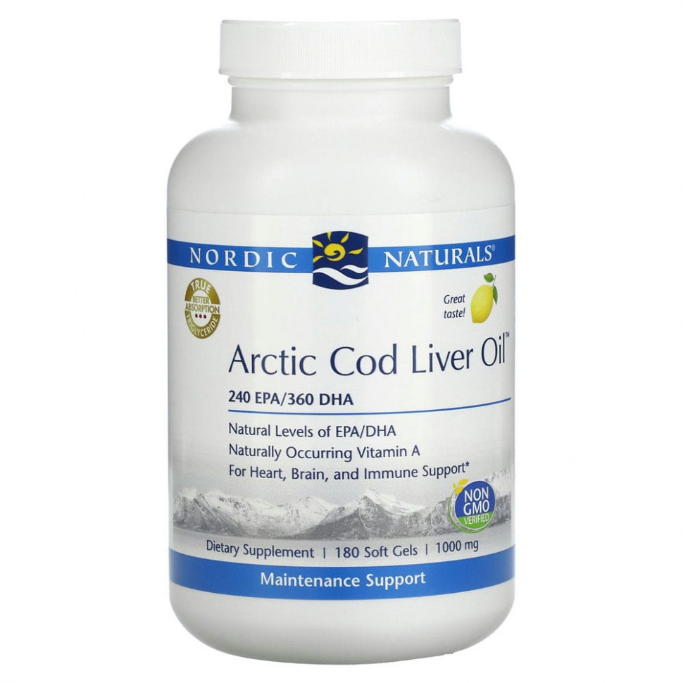  Nordic Naturals, Arctic Cod Liver Oil,    ,   , 1000 , 180      -     , -, 