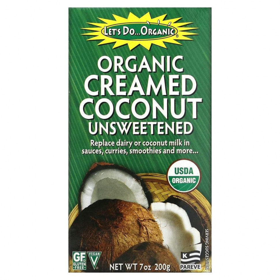 ������ ������ Edward & Sons, Edward & Sons, Let's Do Organic, Organic Creamed Coconut, Unsweetened, 7 oz (200 g)  IHerb (������) ����