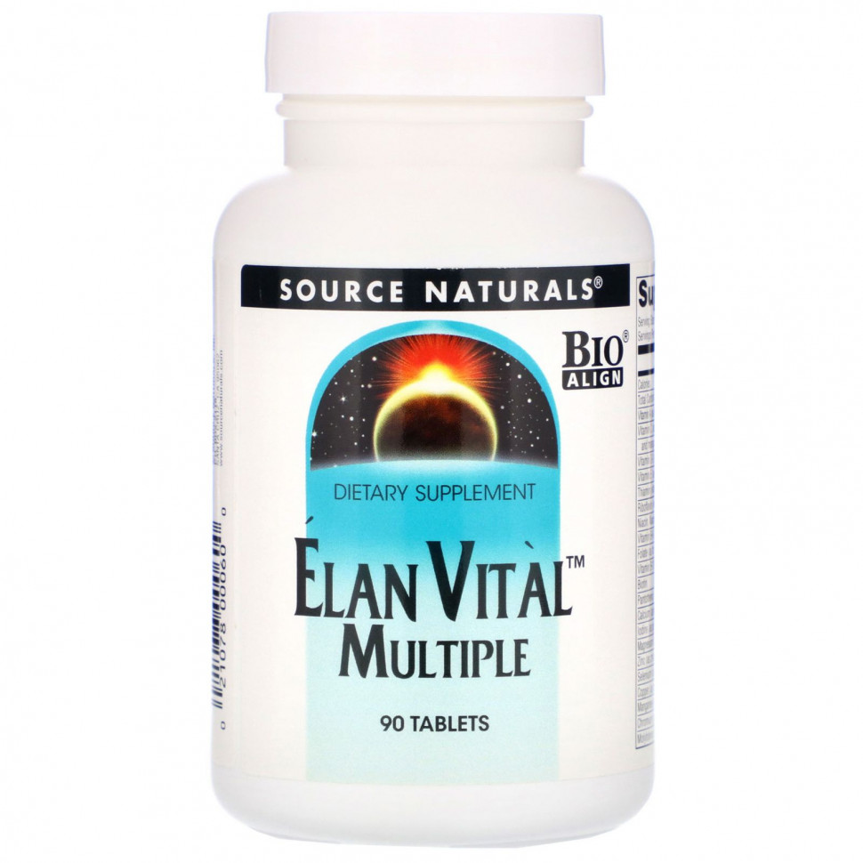  Source Naturals, Elan Vital Multiple, 90     -     , -, 