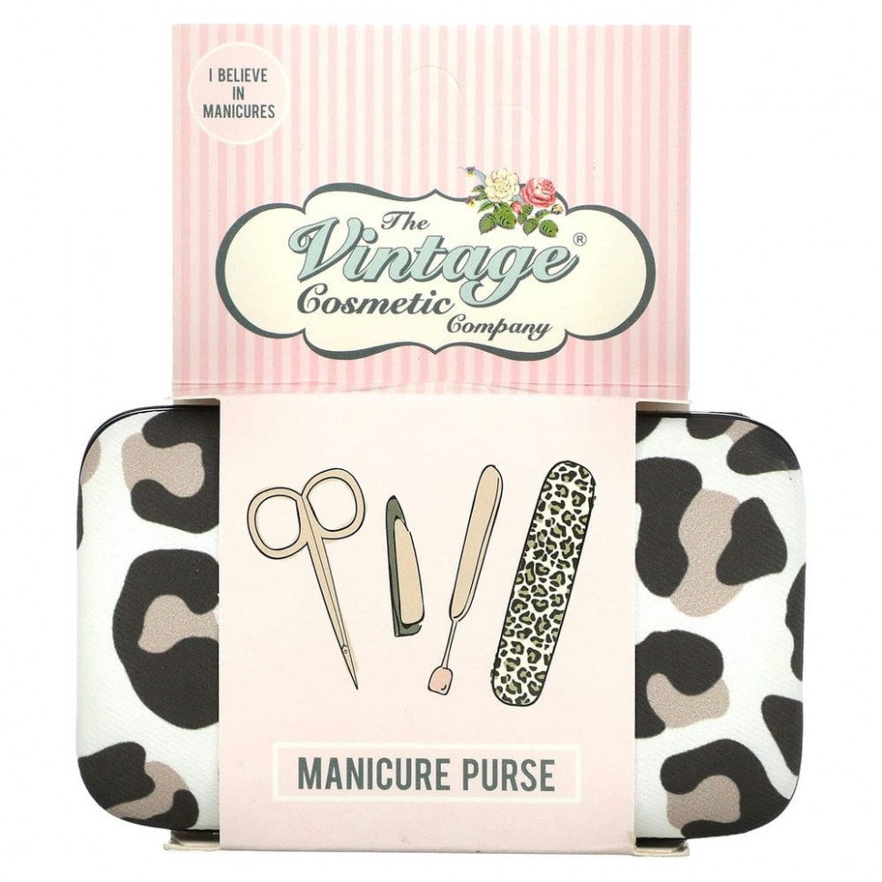 ������ ������ The Vintage Cosmetic Co., Manicure Purse, Leopard Print, 1 Kit  IHerb (������) ����