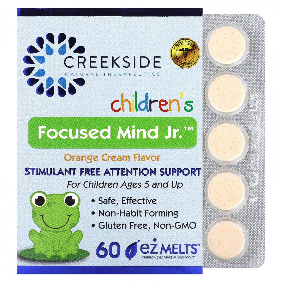  Creekside Natural Therapeutics, Children's Focused Mind Jr,  , 60  EZ-Melt    -     , -, 