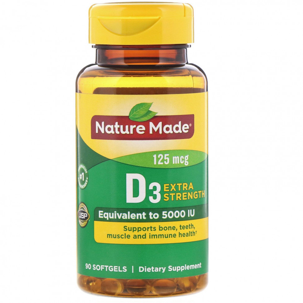 ������ ������ Nature Made, D3, Extra Strength, 125 ���, 90 ������ ��������  IHerb (������) ����