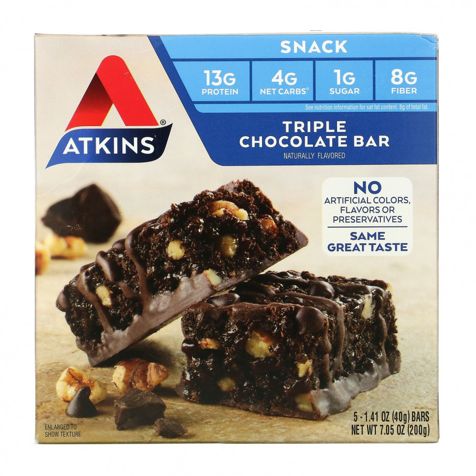  Atkins, Snack, Triple Chocolate,  , 5   40  (1,41 )    -     , -, 