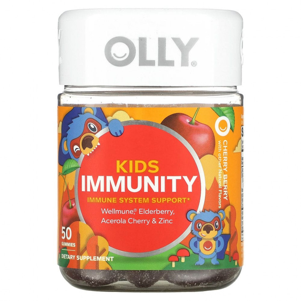 ������ ������ OLLY, Kids Immunity, Cherry Berry, 50 ����������� ��������  IHerb (������) ����