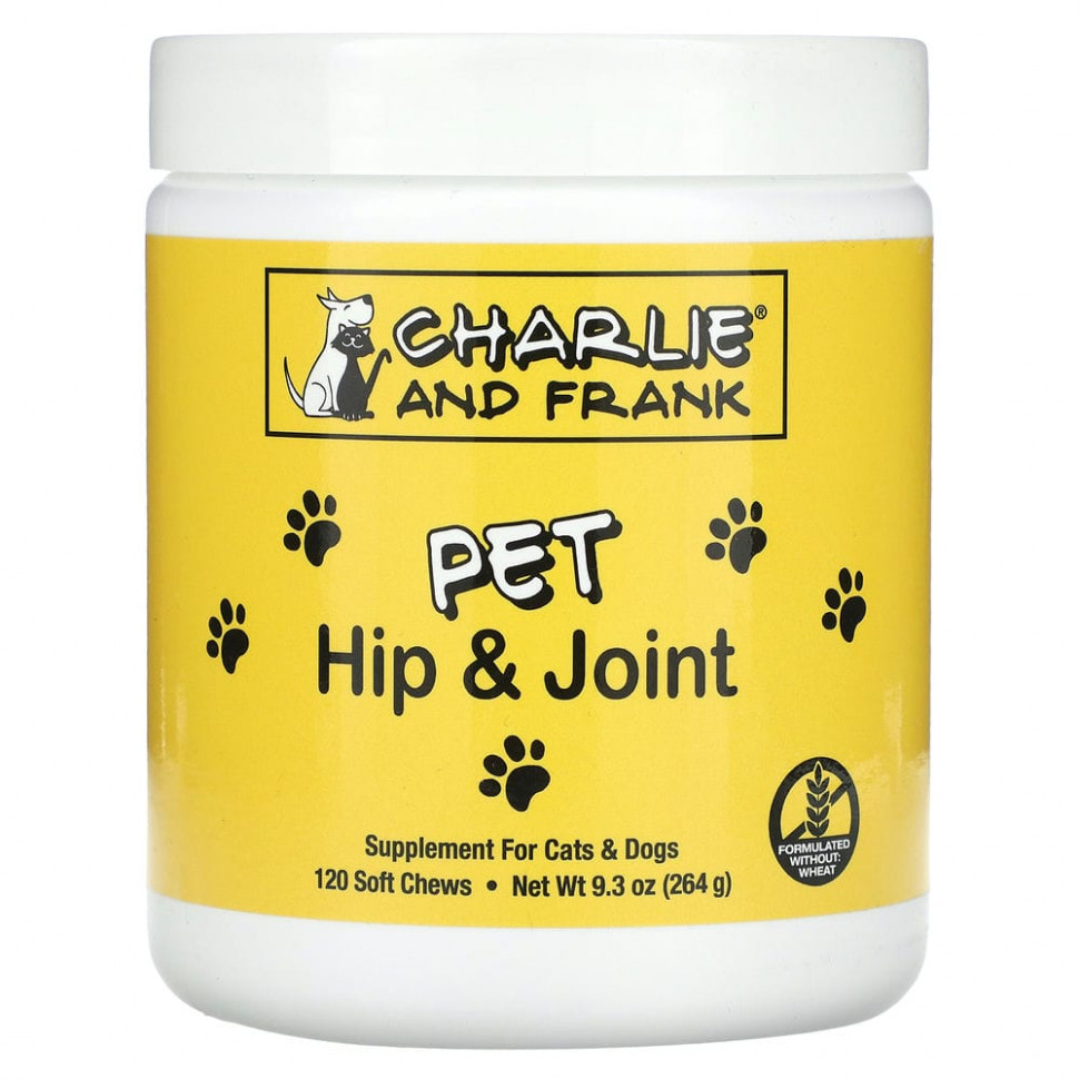 ������ ������ Charlie & Frank, PET Hip Joint, ��� ����� � �����, 120 ������ ����������� ��������  IHerb (������) ����