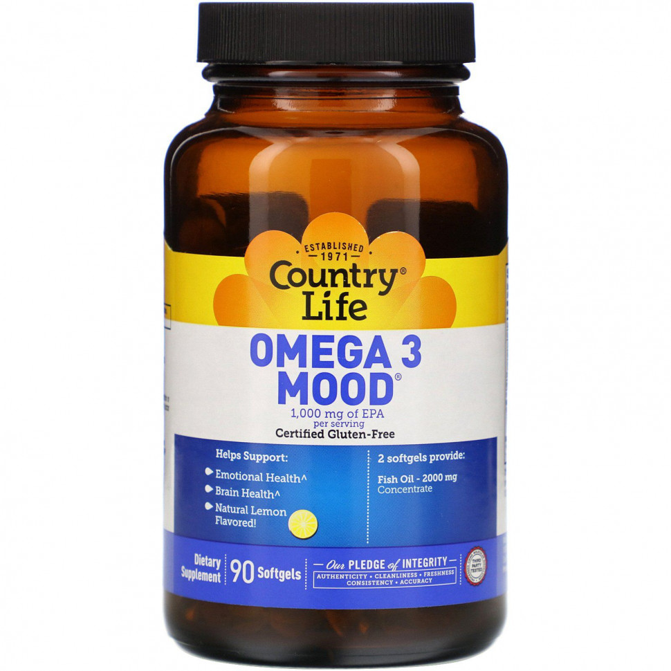  Country Life, Omega 3 Mood,     , 90       -     , -, 