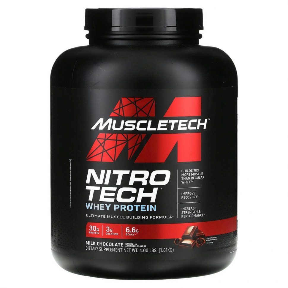 ������ ������ Muscletech, NitroTech, ������������ �������, �������� �������, 1,81 �� (4 �����)  IHerb (������) ����