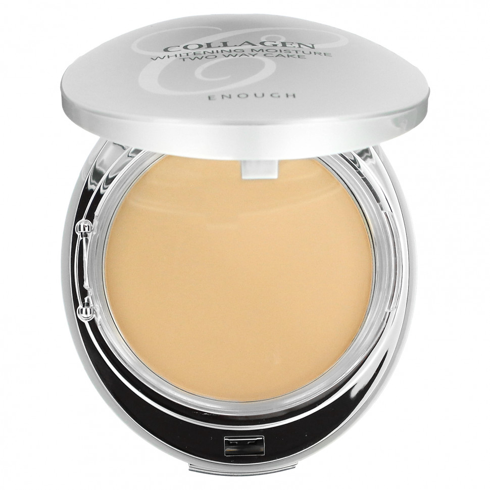 ������ ������ Enough, Collagen, Whitening Moisture Two Way Cake, SPF 28 PA ++, # 21, 26 �  IHerb (������) ����