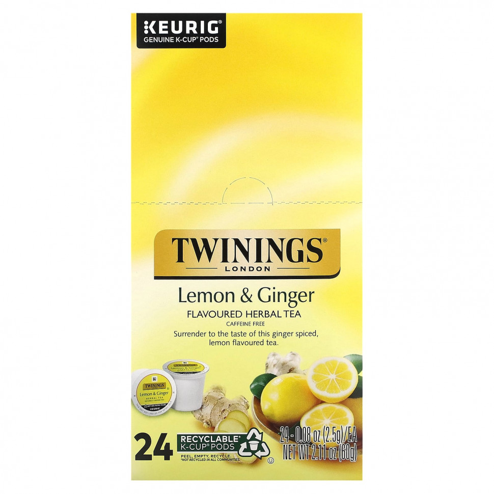 ������ ������ Twinings, �������� ���, ����� � ������, ��� �������, 24 ������� �� 2,5 � (0,08 �����)  IHerb (������) ����