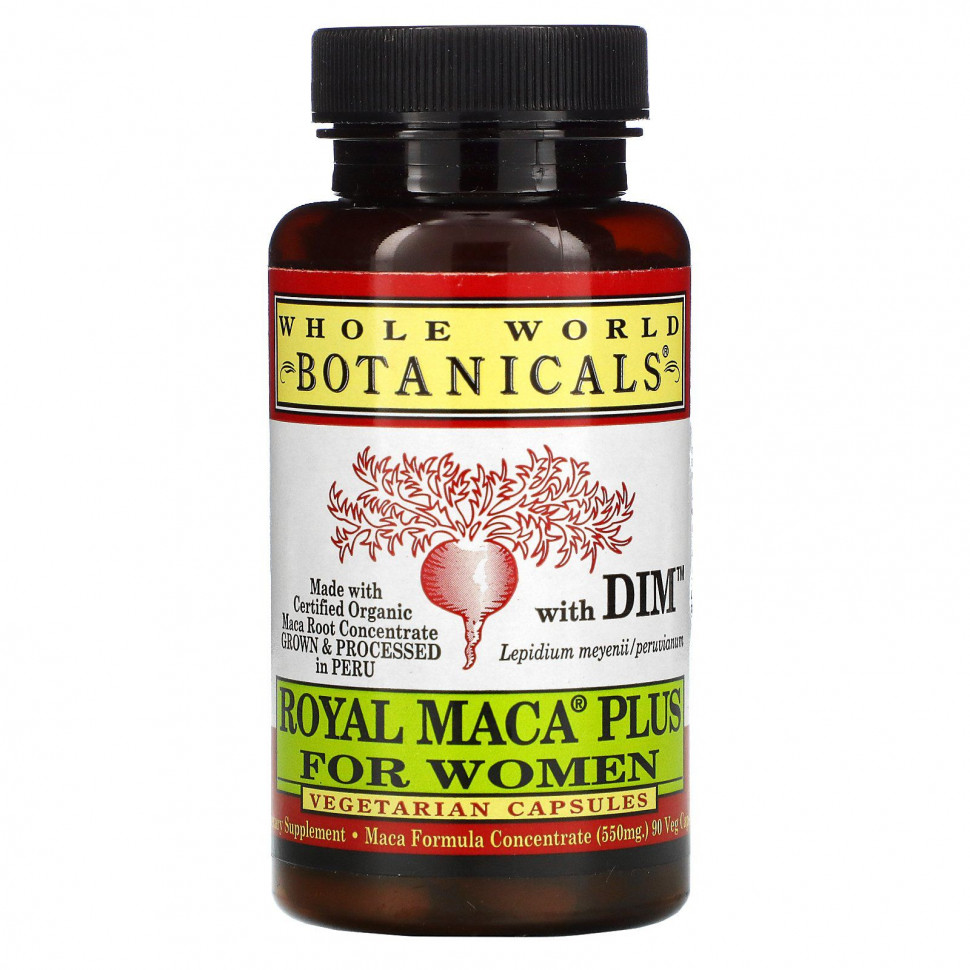  Whole World Botanicals, Royal Maca Plus For Women,    , 550 , 90      -     , -, 