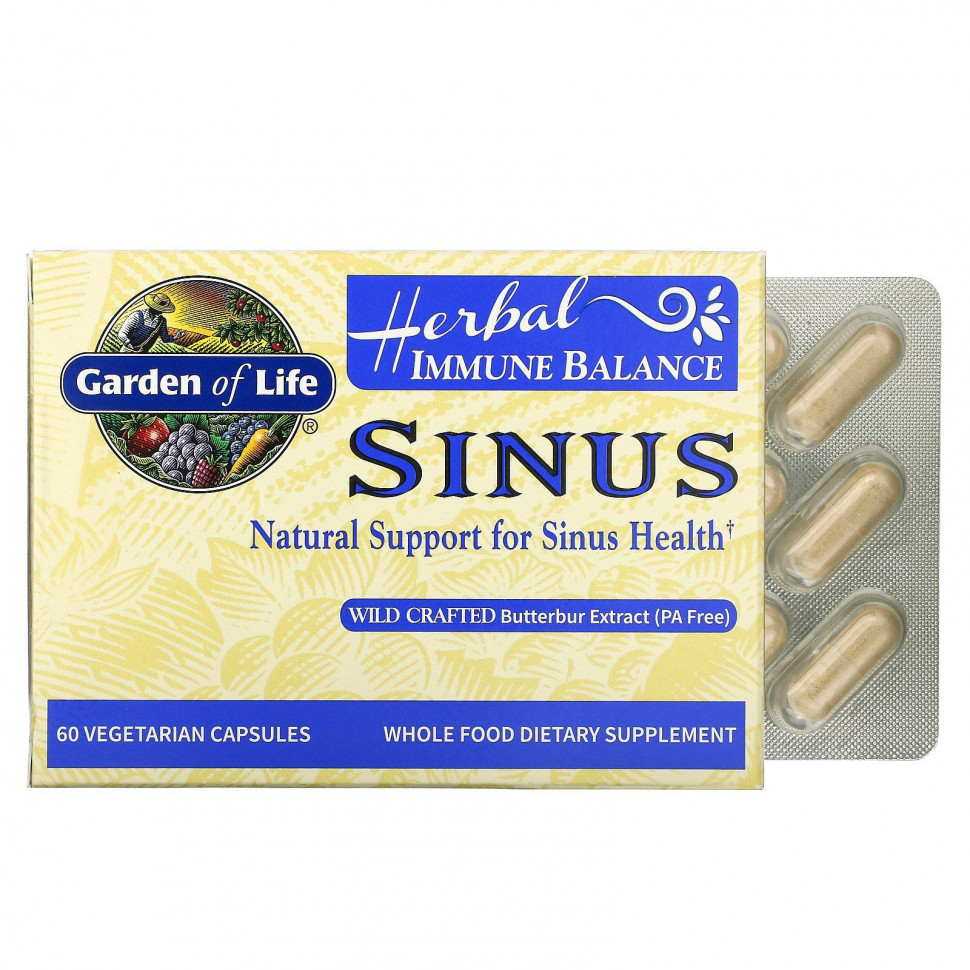  Garden of Life, Herbal Immune Balance, Sinus, 60      -     , -, 