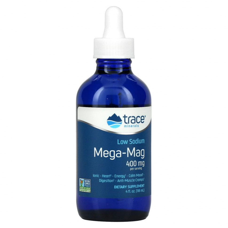 ������ ������ Trace Minerals �, Mega-Mag � ������ ����������� ������, 400 ��, 118 �� (4 ����. �����)  IHerb (������) ����