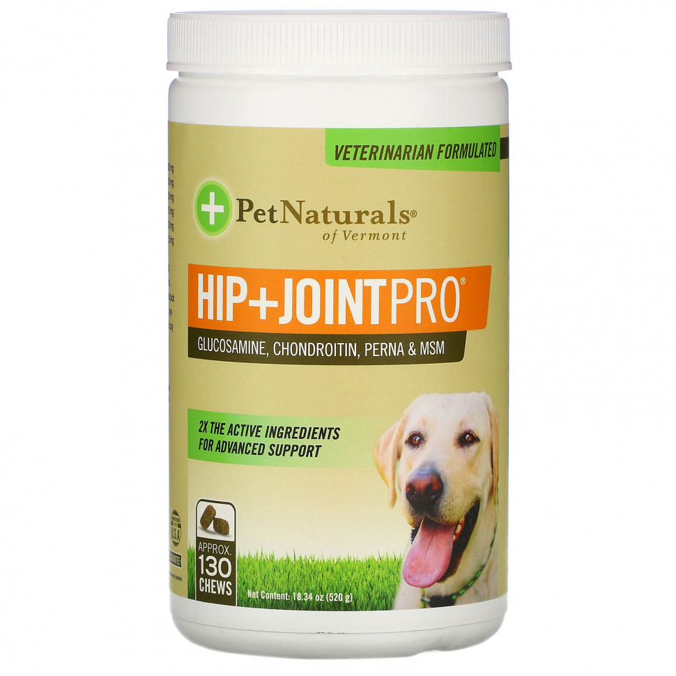  Pet Naturals of Vermont, Hip + Joint Pro,   , 130  , 520  (18,34 )    -     , -, 