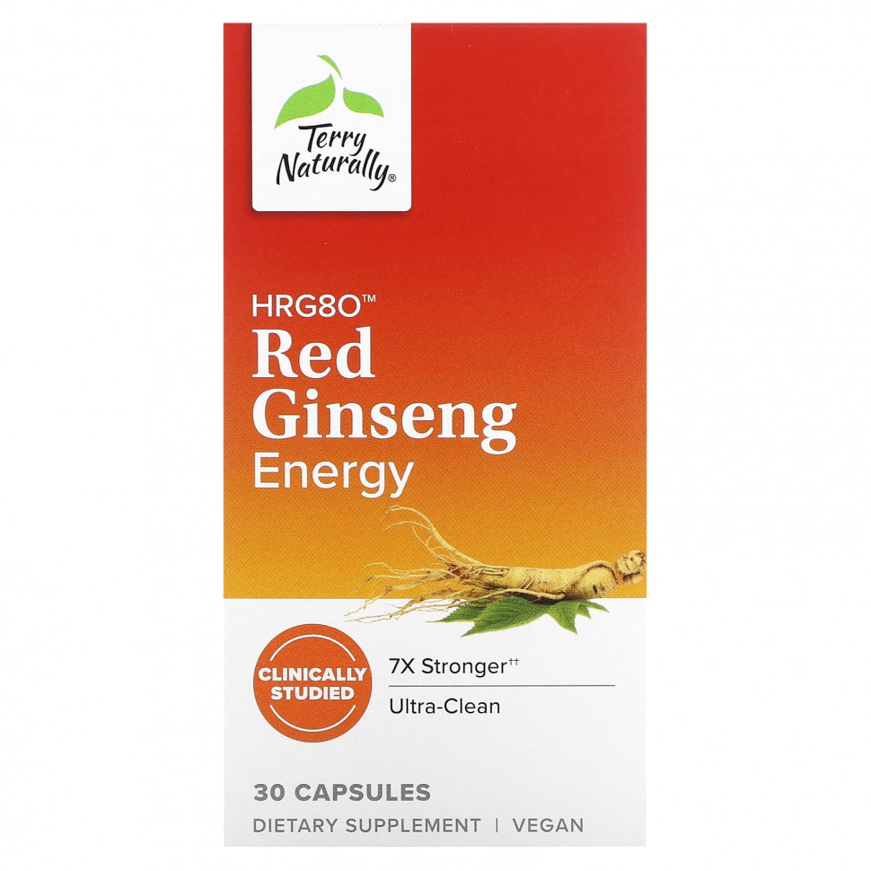  Terry Naturally, HRG80 Red Ginseng Energy, 30     -     , -, 