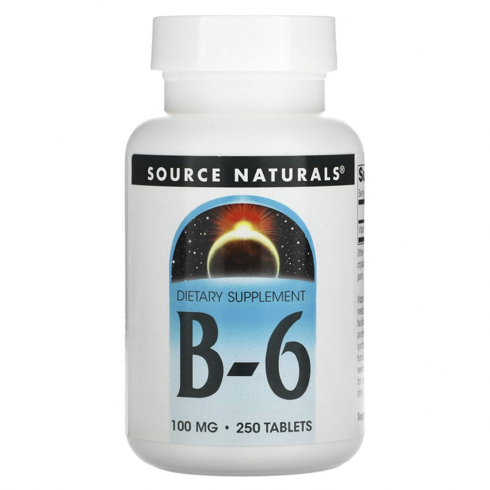  Source Naturals, B-6, 100 , 250     -     , -, 