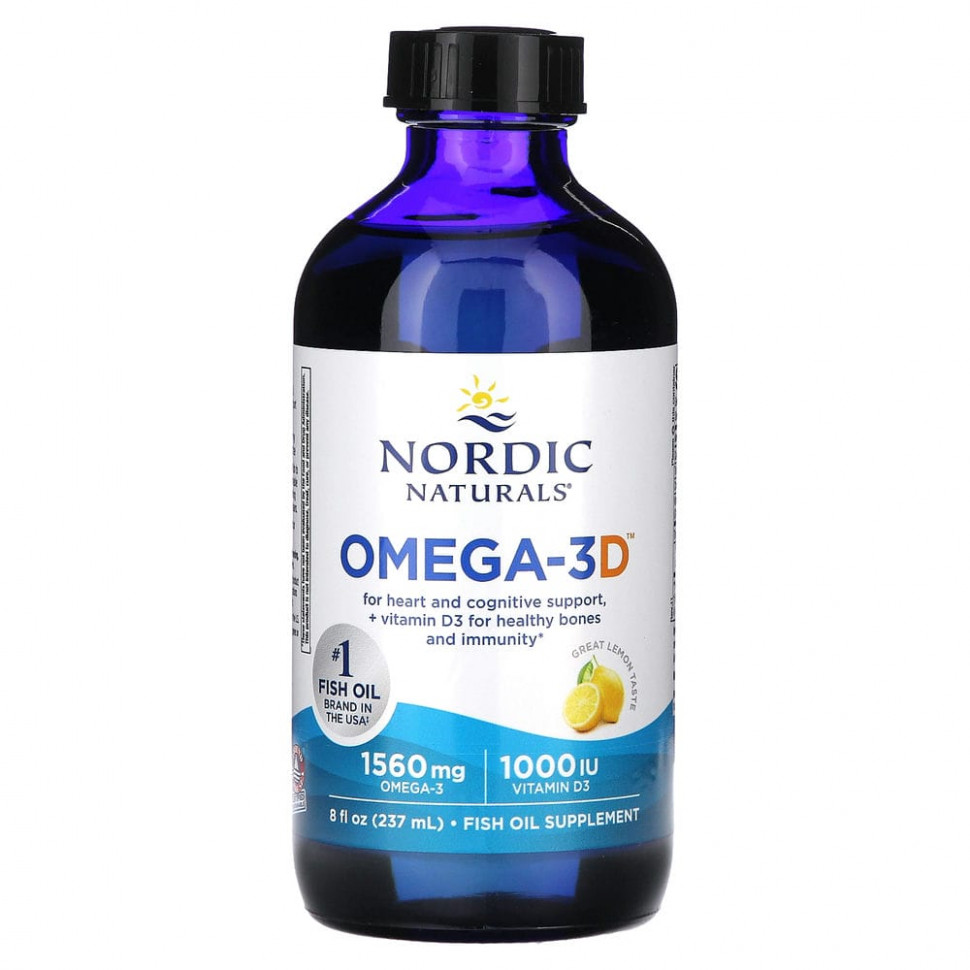 ������ ������ Nordic Naturals, Omega-3D, Lemon, 237 �� (8 ������ �����)  IHerb (������) ����