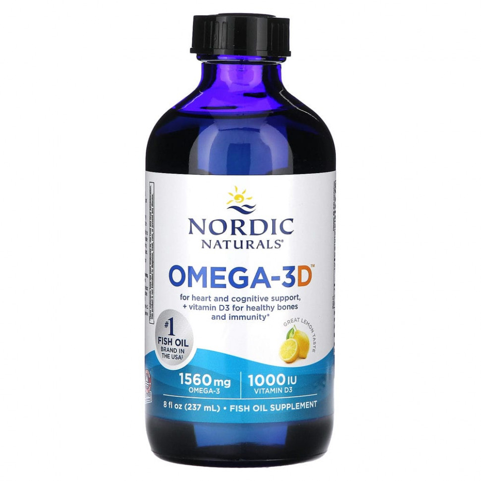  Nordic Naturals, Omega-3D, Lemon, 237  (8  )    -     , -, 