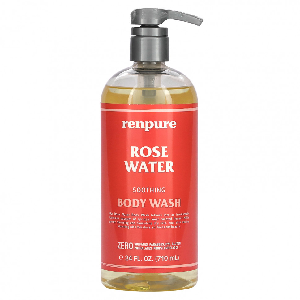  Renpure, Rose Water Soothing Body Wash, 24 fl oz (710 ml)    -     , -, 