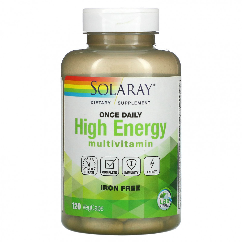  Solaray, Once Daily High Energy, Multi-Vita-Min,  , 120     -     , -, 