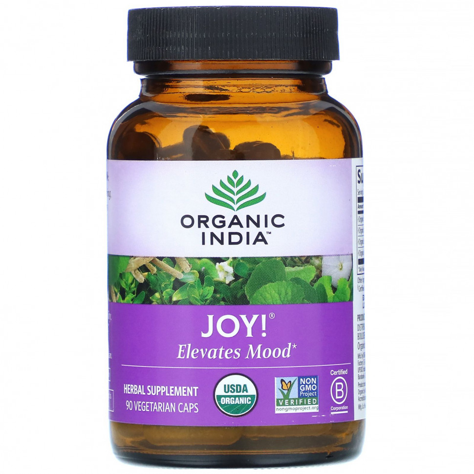 ������ ������ Organic India, Joy !, ��������� ����������, 90 �������������� ������  IHerb (������) ����