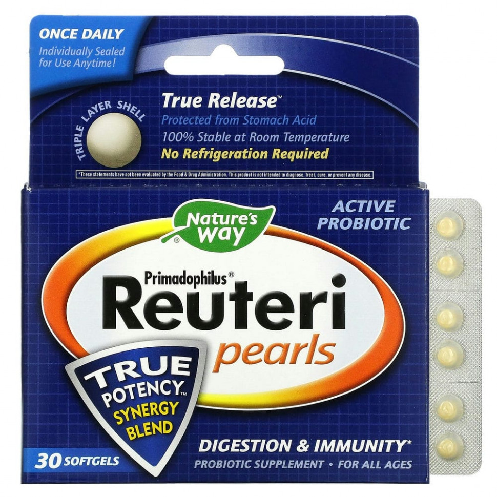  Nature's Way, Primadophilus Reuteri Pearls, 30      -     , -, 