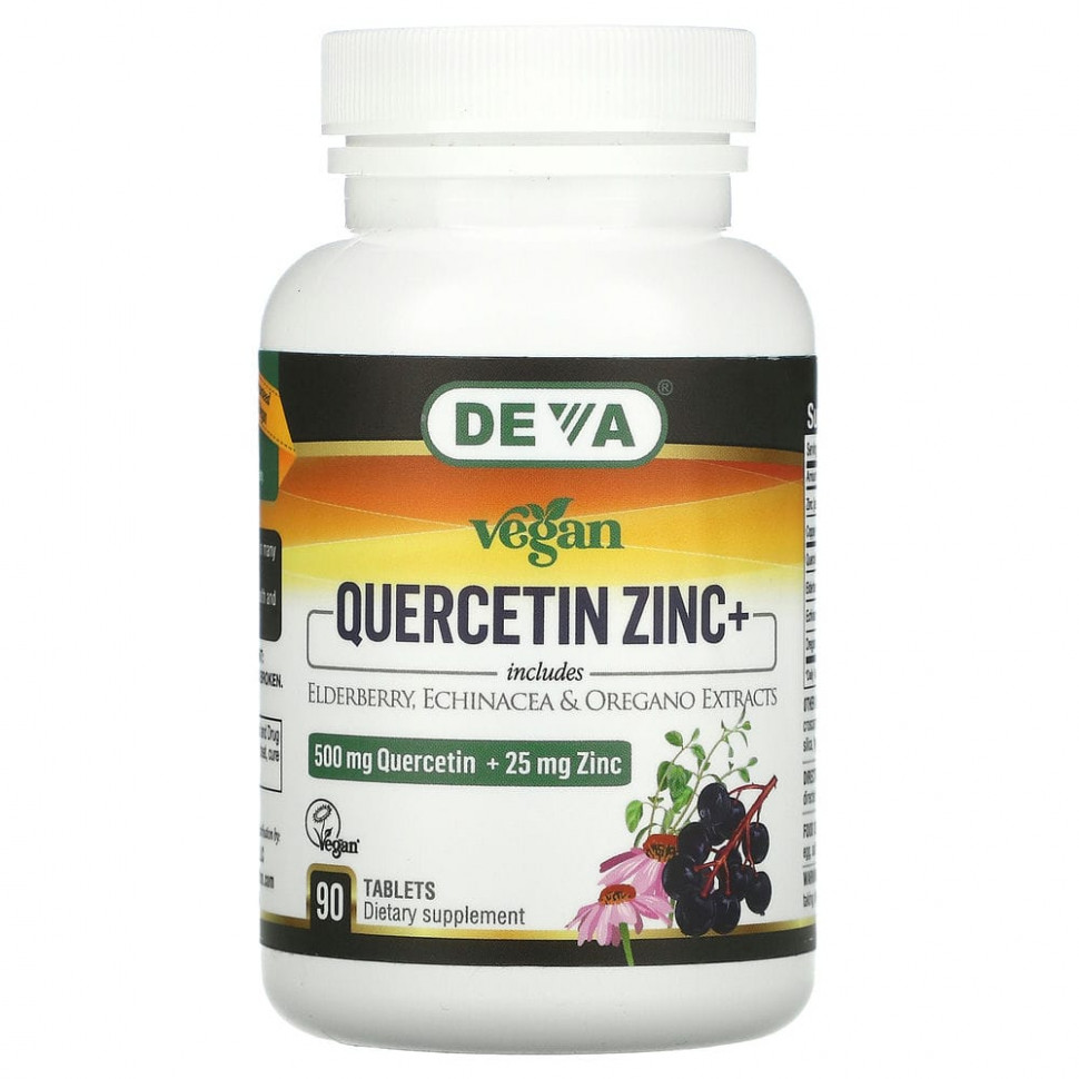 ������ ������ Deva, Vegan Quercetin Zinc+, 500 mg + 25 mg, 90 Tablets  IHerb (������) ����