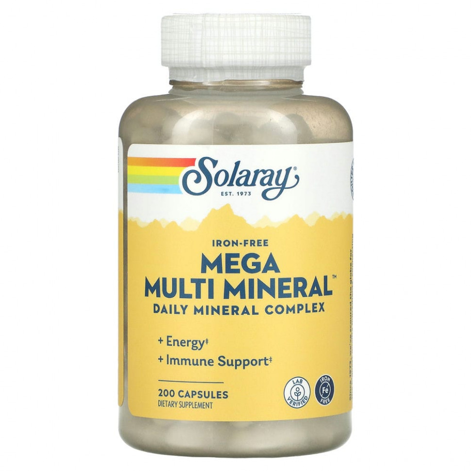 ������ ������ Solaray, Mega Multi Mineral, ��� ������, 200 ������  IHerb (������) ����