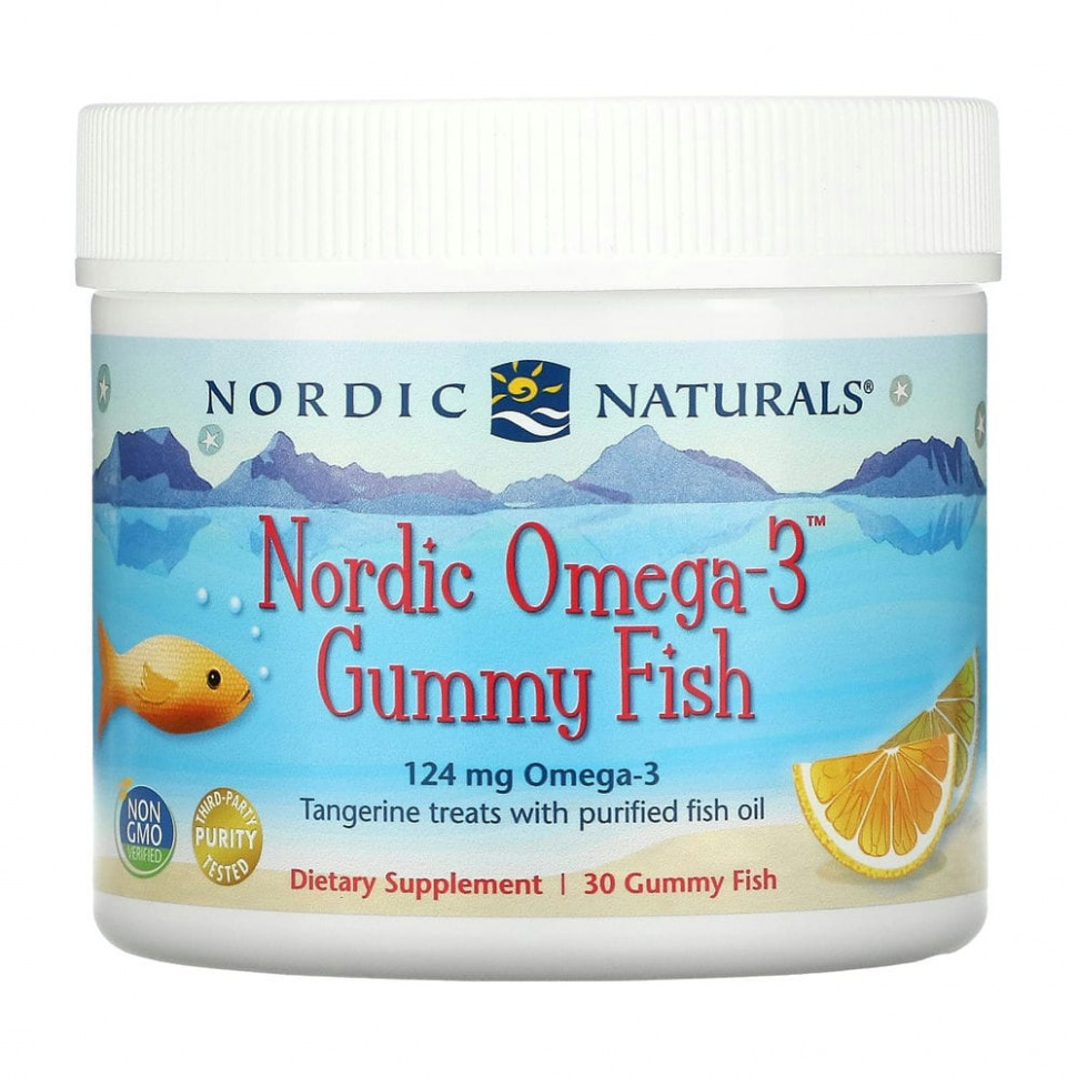  Nordic Naturals, Nordic Omega-3 Gummy Fish,  , 124 , 30         -     , -, 