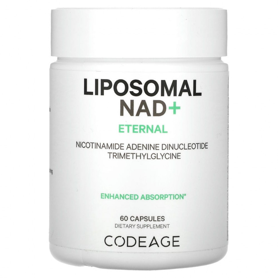 ������ ������ Codeage, Liposomal NAD +, Eternal, ����������� ������ ����������� ��������������, 60 ������  IHerb (������) ����