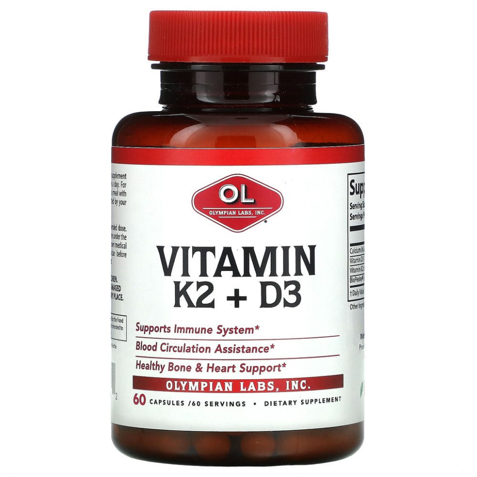  Olympian Labs,  K2 + D3, 60     -     , -, 