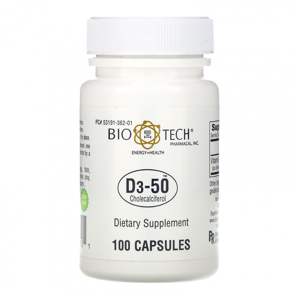 ������ ������ Bio Tech Pharmacal, D3-50, ���������������, 100 ������  IHerb (������) ����