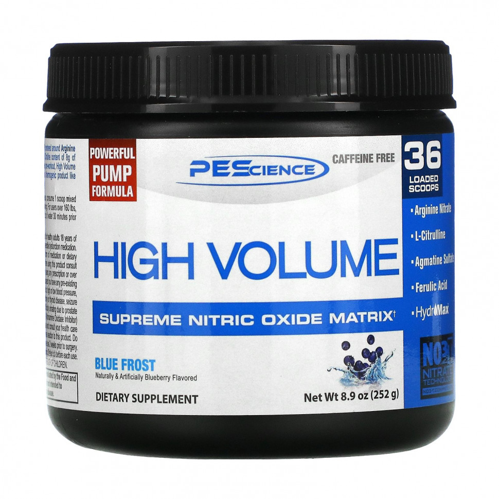 ������ ������ PEScience, High Volume, Supreme Nitric Oxide Matrix, Blue Frost, 252 � (8,9 �����)  IHerb (������) ����
