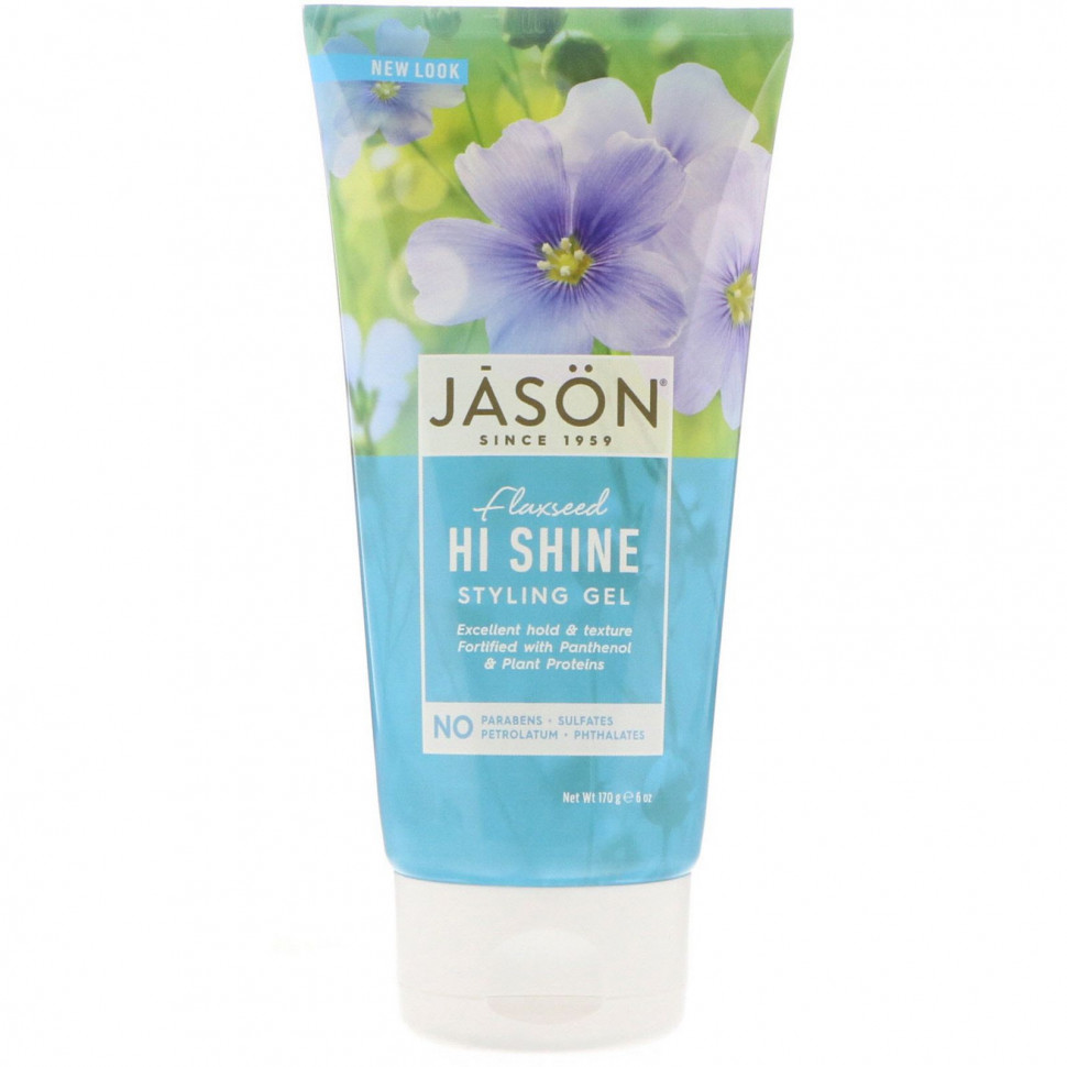 ������ ������ Jason Natural, ���� ��� ������� Flaxseed Hi Shine, 170 � (6 �����)  IHerb (������) ����
