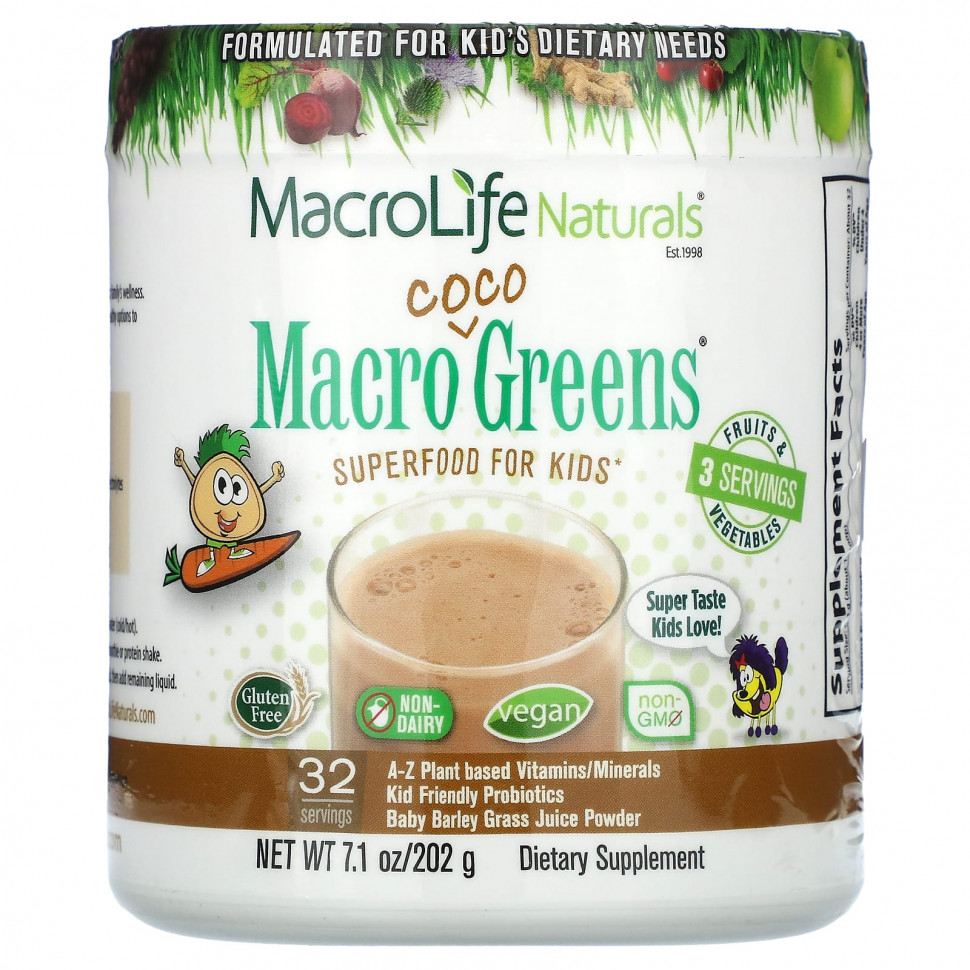  Macrolife Naturals, Macro Coco Greens,   , 202  (7,1 )    -     , -, 