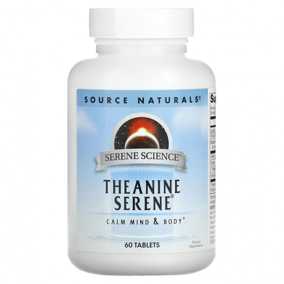  Source Naturals, Serene Science, Theanine Serene, 60 Tablets    -     , -, 