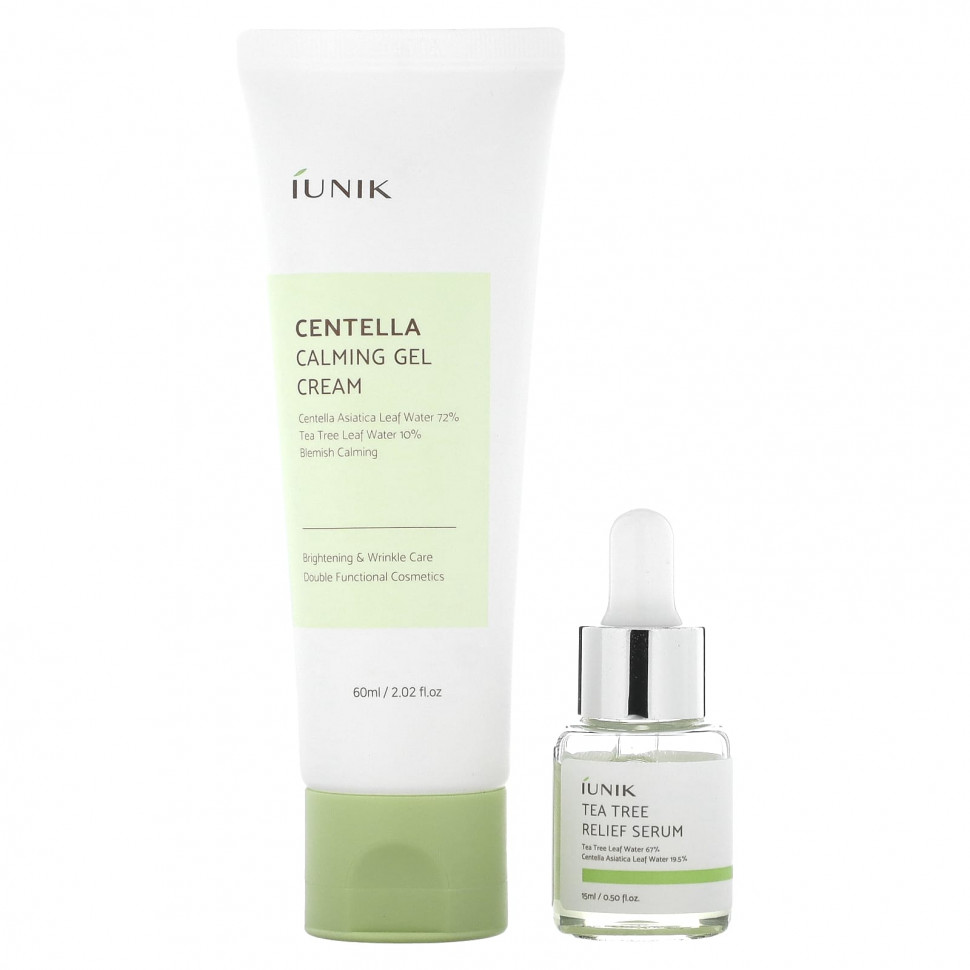 ������ ������ iUNIK, Centella Edition Skin Care Set, Cream & Mini Serum, 2 Piece Set  IHerb (������) ����