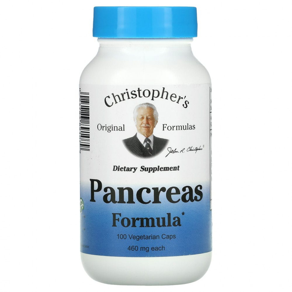 ������ ������ Christopher's Original Formulas, Pancreas Formula, 460 ��, 100 �������������� ������  IHerb (������) ����