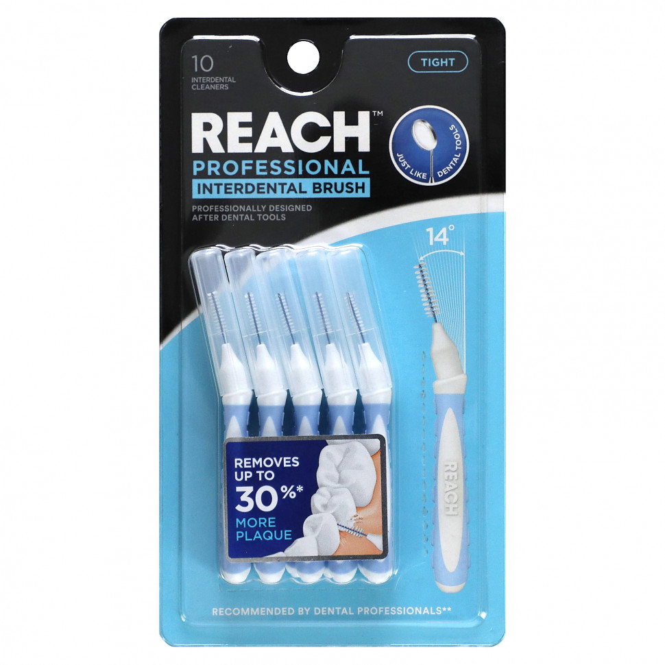  Reach, Professional Interdental Brush, Tight, 10 Interdental Cleaners    -     , -, 