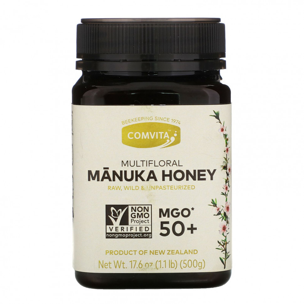  Comvita, Multifloral Manuka Honey, MGO 50+, 17.6 oz (500 g)    -     , -, 