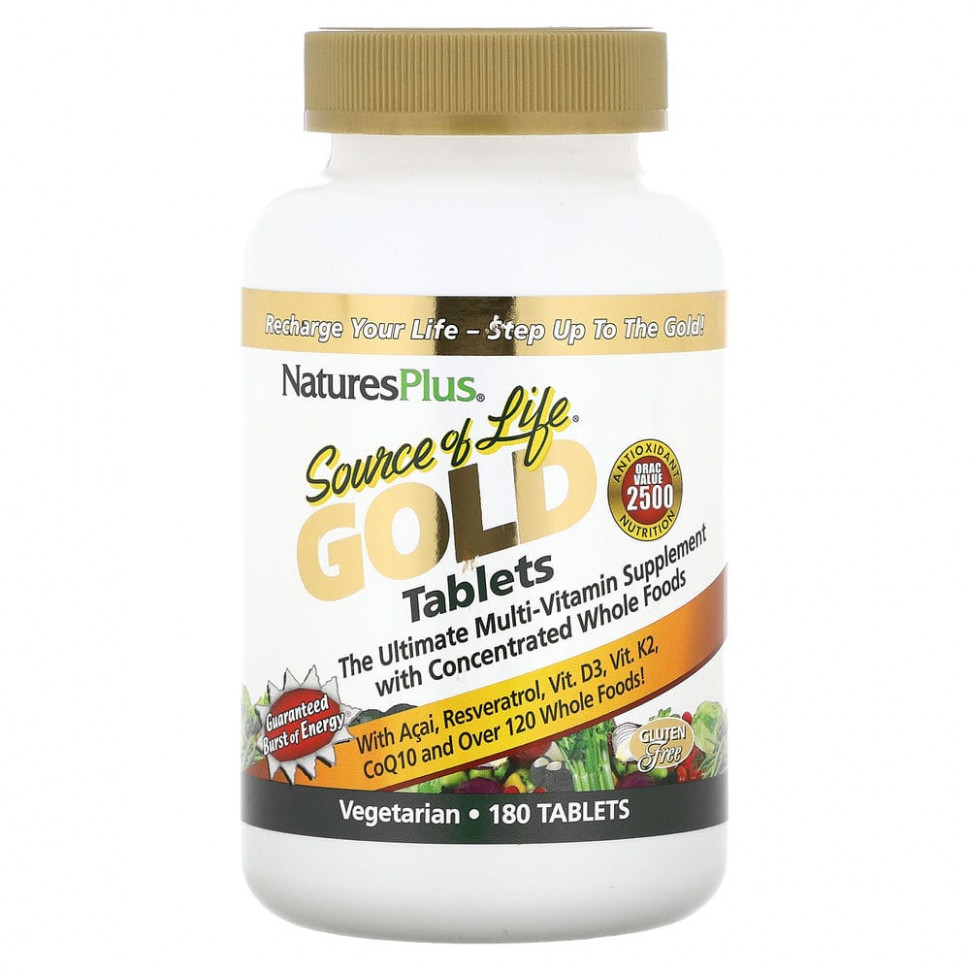  NaturesPlus, Source Of Life Gold Tablets,  , 180     -     , -, 