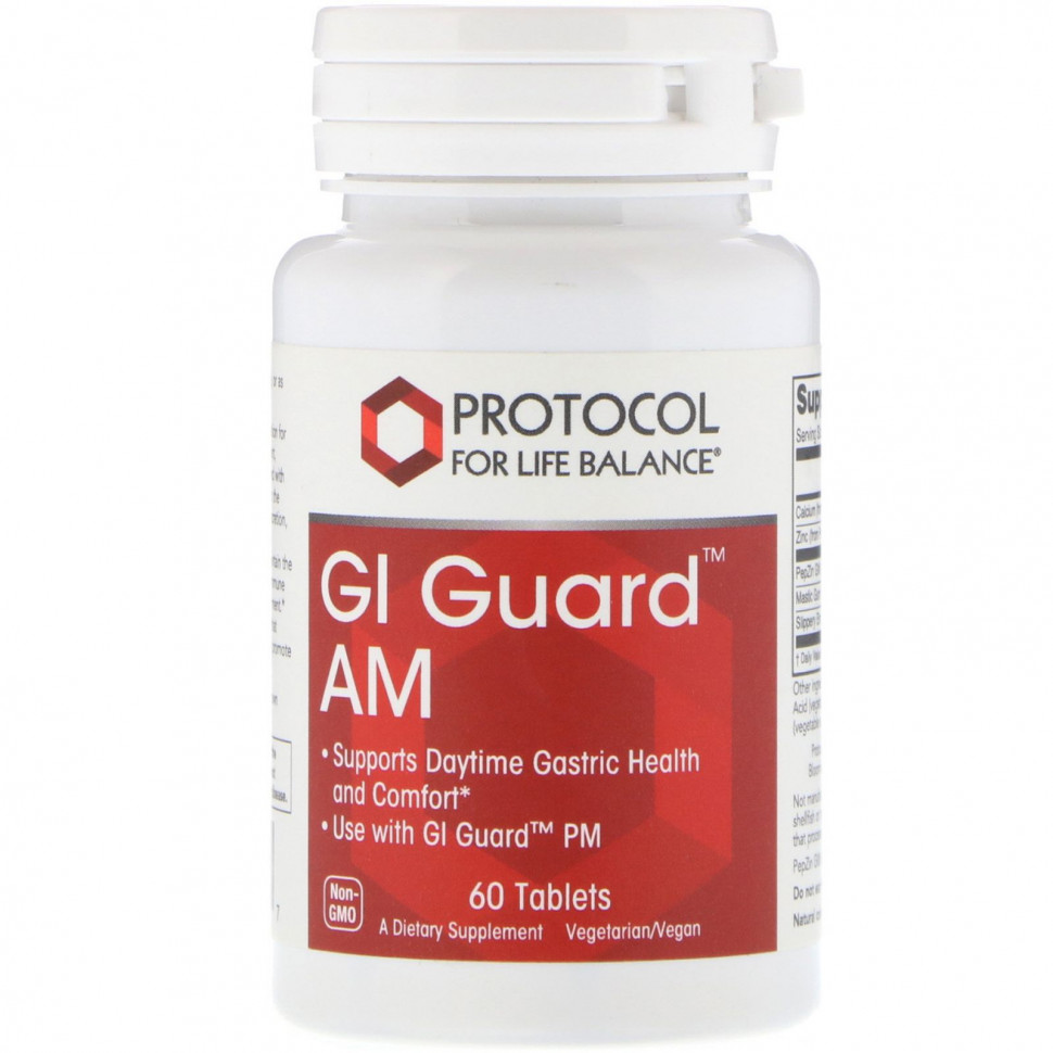 ������ ������ Protocol for Life Balance, GI Guard AM, 60 ��������  IHerb (������) ����