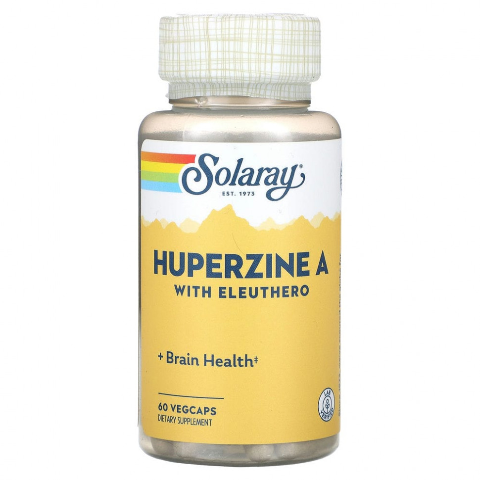  Solaray, Huperzine A with Eleuthero, 60 VegCaps    -     , -, 