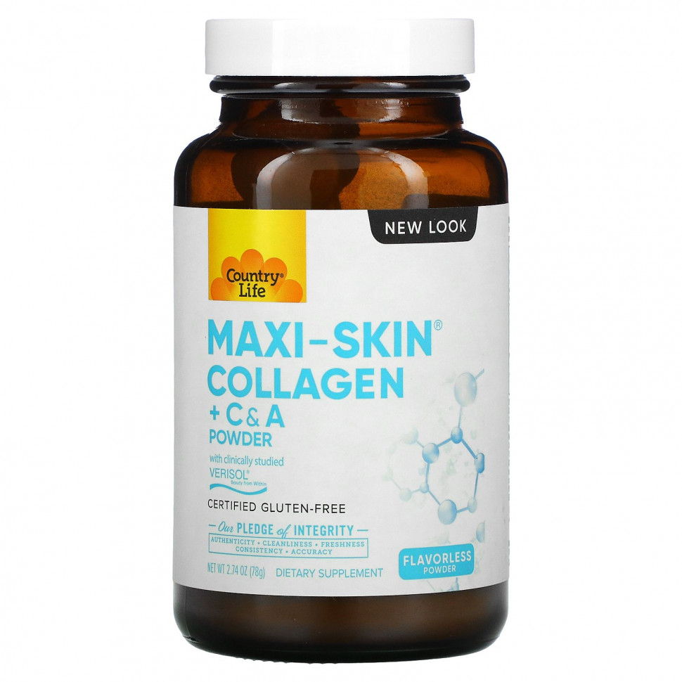 ������ ������ Country Life, Maxi-Skin Collagen + C & A Powder, 2.74 oz (78 g)  IHerb (������) ����