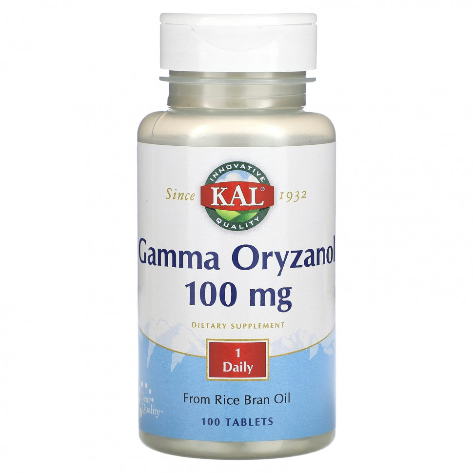  KAL, Gamma Oryzanol, 100 mg, 100 Tablets    -     , -, 