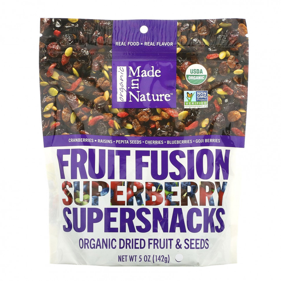  Made in Nature,   Fusion Superberry Blast Supersnacks, 5  (142 )    -     , -, 